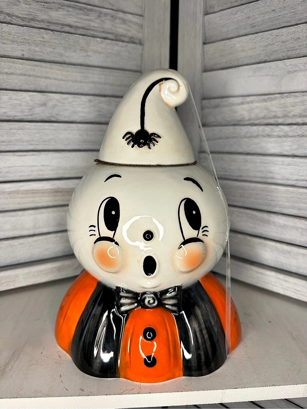 Johanna Parker Halloween Gus Ghost Kooky Spooky Figural Cookie Jar 2026 NEW!